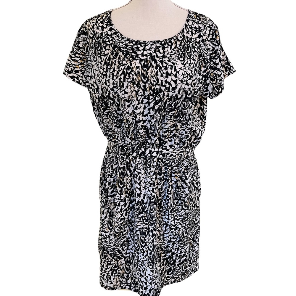 Bar III Short Sleeve Elastic Waist Mini Dress XL